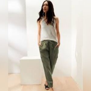 BUFFALO DAVID BITTON WOMEN'S OLIVE CARGO PANTS SIZE LARGE NWT